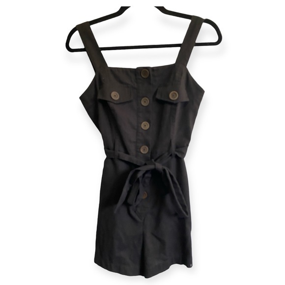 Hyfve Hyfve Hyfve Linen Cotton Blend Button Front Romper - Picture 1 of 10